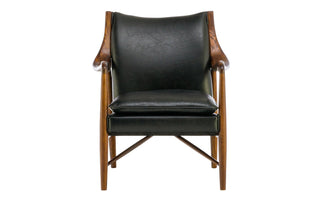 Kiannah Black Leather Club Chair 12